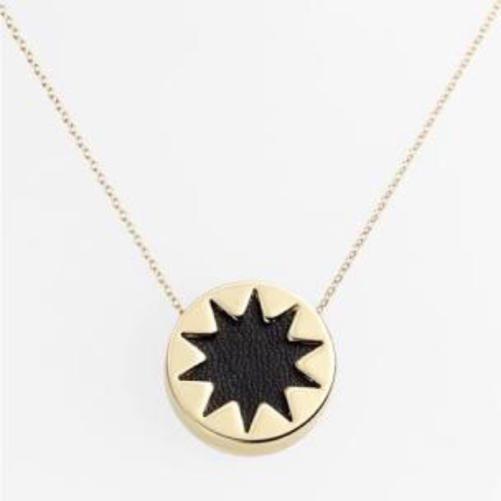 House of Harlow Black Sunburst Necklace